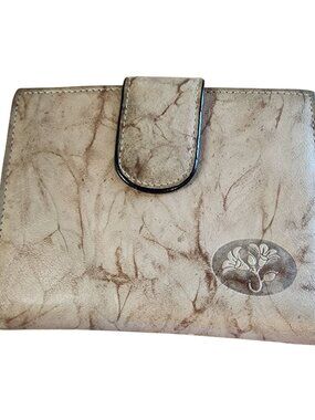 Vintage Julia Buxton Heiress Double Cardex Wallet Marbled leather 5 x 4